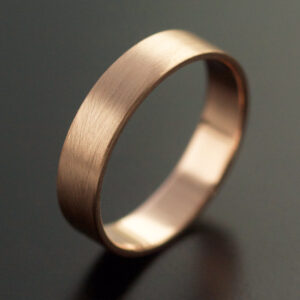 wide rose gold wedding ring handmade