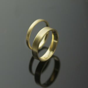 18k gold wedding rings simple modern design
