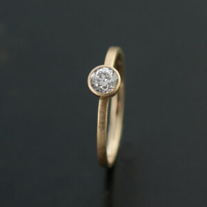 bezel set diamond engagement ring vk designs