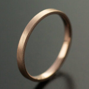 2mm rose gold wedding ring satin finish