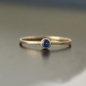 3mm blue sapphire engagement ring