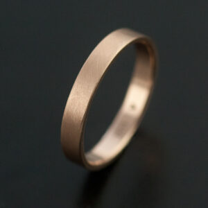 3mm rose gold ring satin finish