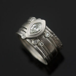 stacking engagement ring heirloom recycled