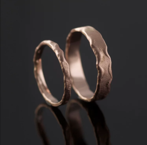 rose gold melted rings