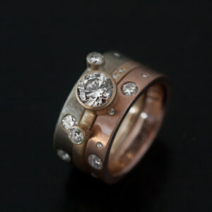 custom ring with rose gold