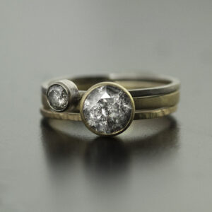 grey diamond ring set