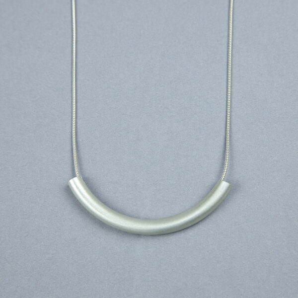 silver long necklace